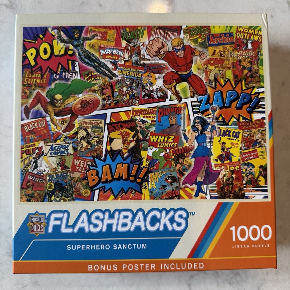 Master Pieces 72541 Flashbacks - Superhero Sanctum 1000 Piece Jigsaw Puzzle